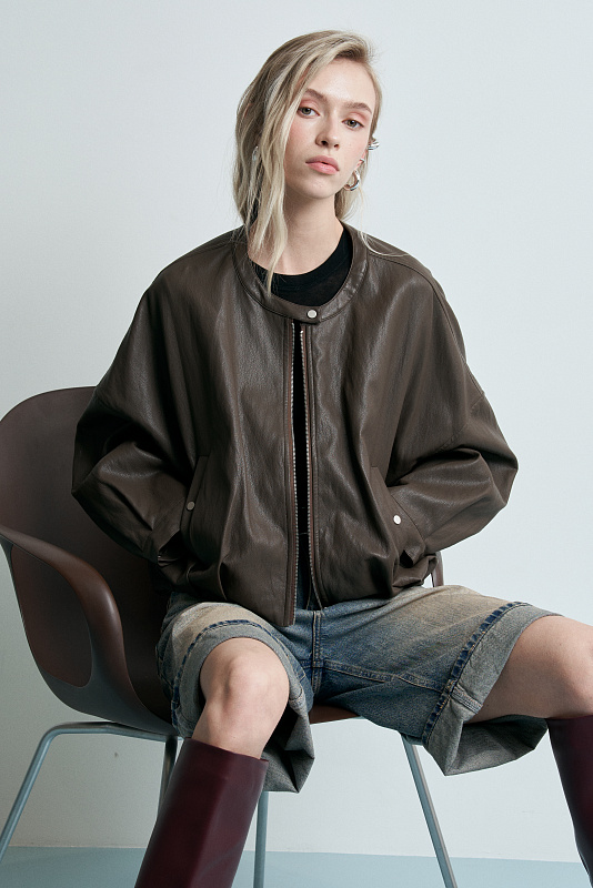 Куртка из искусственной кожи NEZHNAYA